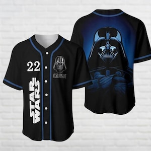 Darth Vader Baseball Jersey, Star Wars Jersey Shirt, Custom Star Wars Shirt, Anakin Skywalker Baseball Shirt, Star Wars Fan Gift