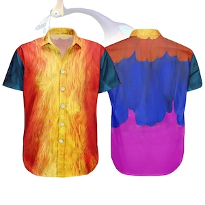 Halloween Kevin Up Pixar Kostuum Button-shirt, Disney Kevin Up-cosplayshirt, Disney Pixar Up 3D-shirt, Halloween-feestcadeau