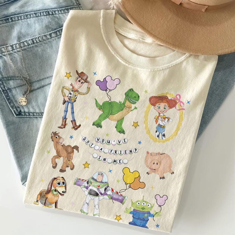 Toy Story Comfort Colors Shirt, Disney Cartoon Graphic Tee, Woody Buzz Lightyear Jessie Alien Shirt, Magic Kingdom Gift