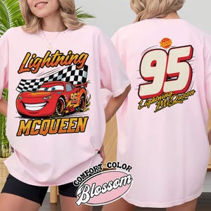 Vintage Lightning McQueen Comfort Colors Shirt, Disney Pixar Cars Shirt, Retro McQueen Graphic Tee, Disney Vacation Trip Shirt