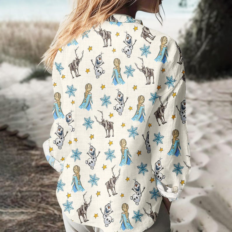 Disney Frozen Blouse Shirt, Princess Elsa Women Shirt, Disney World Shirt For Her, Disneyland Gift, Magic Kingdom Gift