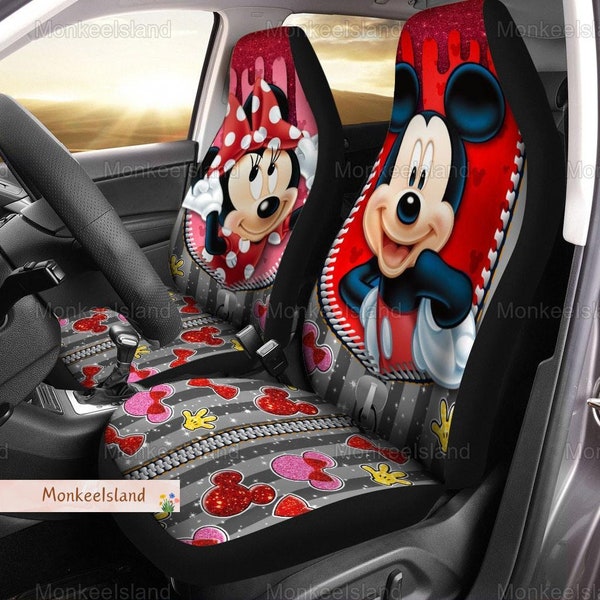 Mickey Minnie Paar Autositzbezug, Mickey Minnie Autositzbezüge, Paar Autositzbezug, Disney Trip Autositzschutz