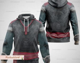 Halloween Kristoff Frozen Costume Shirt,  Frozen Cartoon Cosplay Costume 3D Hoodie, Halloween Costume For Group Shirt, Kristoff Prince Shirt