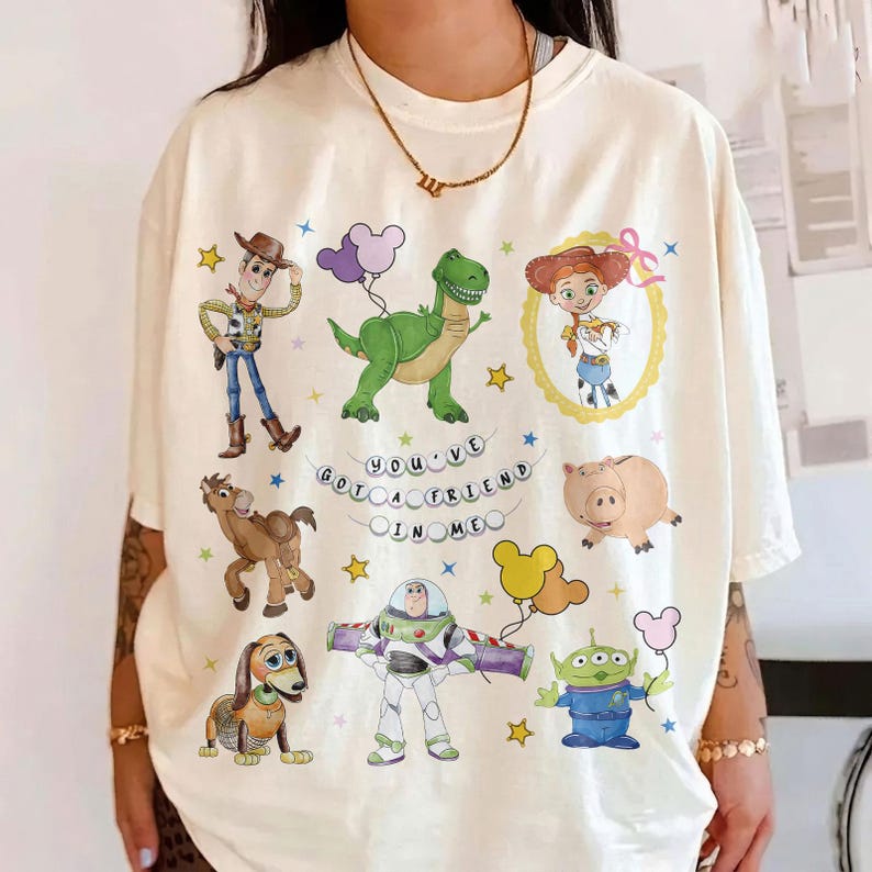 Toy Story Comfort Colors Shirt, Disney Cartoon Graphic Tee, Woody Buzz Lightyear Jessie Alien Shirt, Magic Kingdom Gift