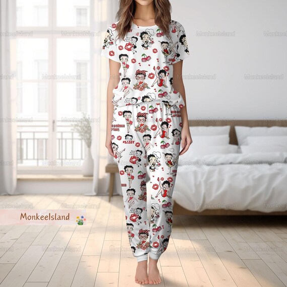 Halloween Betty Boop Pajamas Funny Betty Boop Pajamas Pants Betty Boop Cartoon Pajamas Set Betty Boop Women Pajamas Betty Boop Lovers Etsy