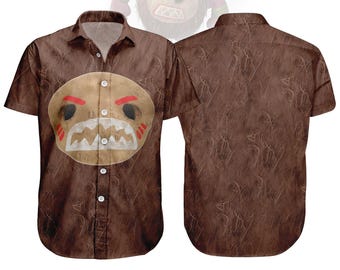 Halloween Kakamora Moana Cosplay Costume Button Shirt, Moana Princess Men Shirt, Disney Trip, Trick Or Treat Shirt, Spooky Season