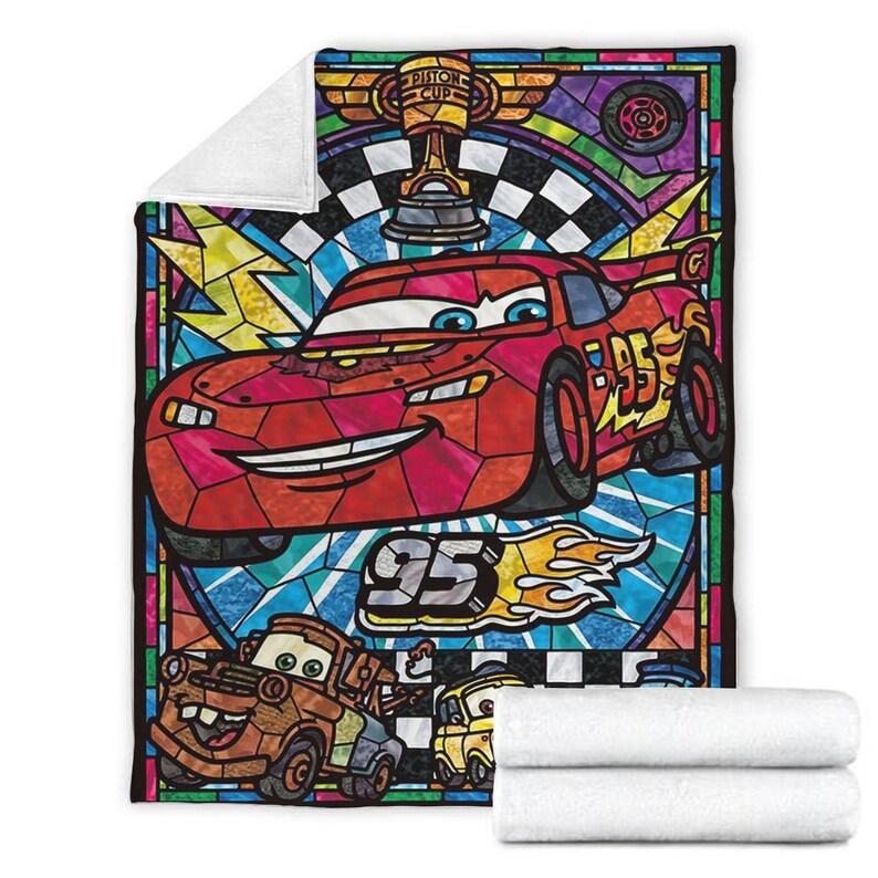 Disney Cars Blanket, Lightning McQueen Blanket, Disney Cartoon Fleece Blanket, Disney Gift For Fan