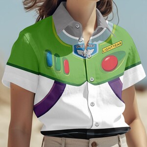 Halloween Buzz Lightyear Cosplay Shirt, Buzz Lightyear Costume Cosplay, Toy Story Movie Hawaiian Shirt, Disney Cartoon Men Shirt