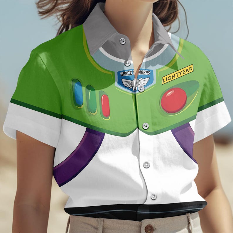 Halloween Buzz Lightyear Cosplay Shirt, Buzz Lightyear Costume Cosplay, Toy Story Movie Hawaiian Shirt, Disney Cartoon Men Shirt