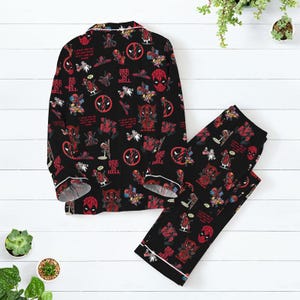 Deadpool Movie Pajamas Set, Superhero Thick Pajamas, Wolverine Midnight Shirt, Marvel Pjs For Women, Gifts For Fans