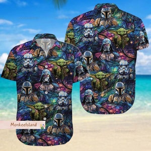 Spezielles Star Wars Hawaiihemd, Disney Film Sommer Shirt, Darth Vader Knopf Shirt Männer, Storm Trooper Hawaiihemd, Star Wars Fan