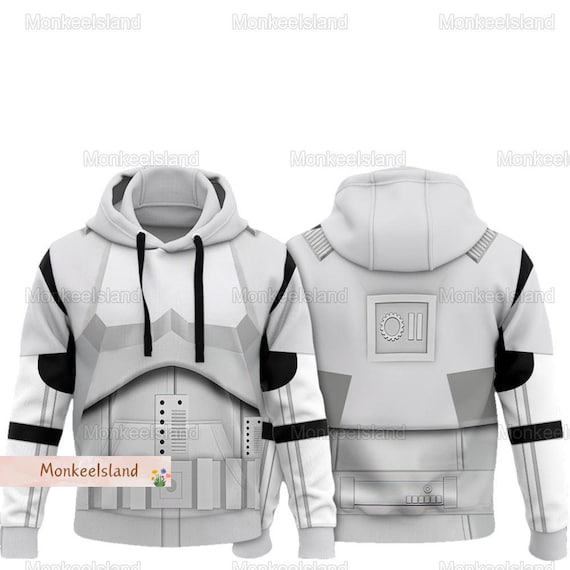 Halloween Stormtrooper Cosplay Hoodie, Star Wars Costume 3D Hoodie