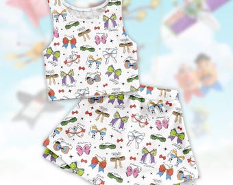 Toy Story Bows Activewear Set, Disney Bows Athletic Set, Toy Story Skirt and Top, Buzz Woody Outfit, Disney World Vacation Clothes