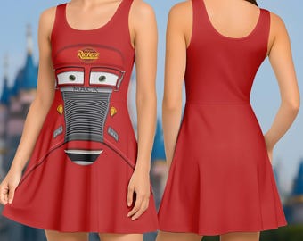 Halloween Mack Cars Costume Skater Dress, Disney Mack Cars Cosplay