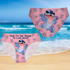 Ropa interior divertida de Stitch para mujer, calzoncillos de Lilo y Stitch para mujer, ropa interior de dibujos animados de Disney, viaje a Disney, tanga para mujer