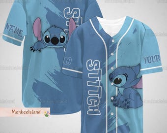 Camiseta de béisbol personalizada de Disney Stitch, camiseta de Lilo y Stitch, camiseta divertida de Stitch para adultos, regalo de dibujos animados de Disney, camiseta de Magic Kingdom