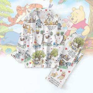 Vintage Winnie The Pooh Pyjamas, Pooh und Freunde Pyjama Set, Tigger Eeyore Piglet Pyjamas, Disney Cartoon Geschenk, Magic Kingdom Shirt
