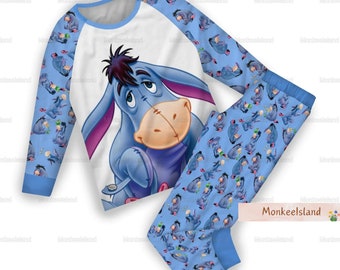 Funny Eeyore Pajamas, Eeyore Winnie The Pooh Pajamas Set, Cute Eeyore Holiday Pajamas, Eeyore Pajamas Family, Matching Pajamas Set