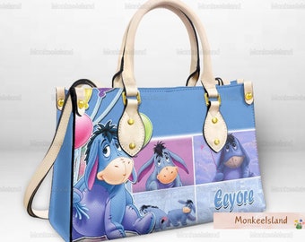 Divertido bolso de cuero Eeyore, bolso Eeyore Winnie The Pooh, bolso de mujer Disney Eeyore, bolso de hombro Eeyore, regalo para ella