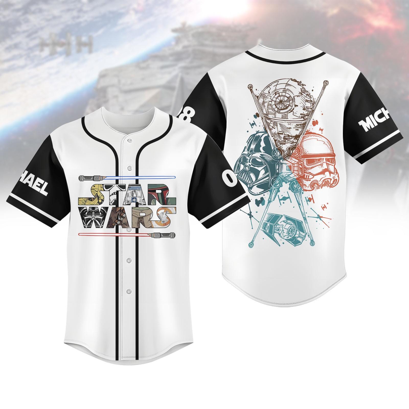 Custom Disney Star Wars Baseball Jersey, Star Wars Jersey Shirt