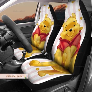 Winnie The Pooh Seat Cover, Cute Pooh Bear Carseat Cover, Pooh Seat Protector, Pooh Bear Auto Seat Covers, Disney Gift