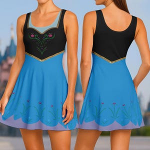 anna frozen skater dress Ice Princess Anna Skater Dress: Winter Costume, Disneybound Outfit