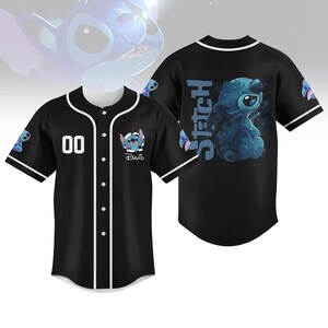 Custom Disney Stitch Baseball Jersey, Lilo And Stitch Jersey Shirt, Cartoon Movie Baseball Shirt, Gift For Kids, Magic Kingdom Shirt