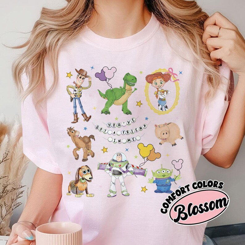 Toy Story Comfort Colors Shirt, Disney Cartoon Graphic Tee, Woody Buzz Lightyear Jessie Alien Shirt, Magic Kingdom Gift