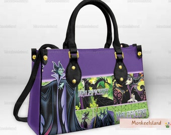 Disney Villains Leather Bag, Maleficent Women Handbag, Bad Witches Club Handbag, Maleficent Shoulder Handbag, Gift For Her