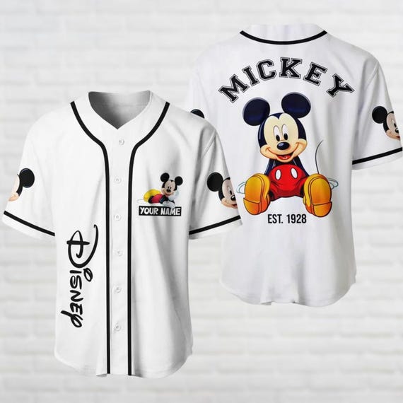 ミッキーマウス ジャージシャツ、ディズニーマウス ベースボール