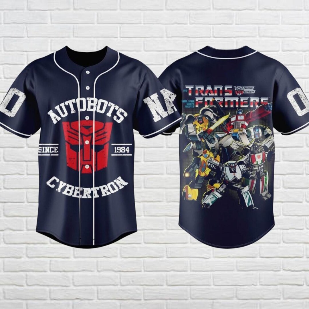 Custom Transformer Jersey Shirt, Transformer Baseball Jersey, Autobots ...