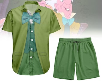 Mad Hatter Alice Cosplay Shirt, Alice im Wunderland Kostüm, Disney Hutmacher Shirt, Mad Hatter Man kurz, Magic Kingdom Shirt