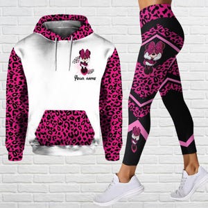 Personalized Minnie Hoodie, Disney Mouse Women Leggings, Cartoon Movie Hoodie, Leggings For Girls, Magic Kingdom Shirt