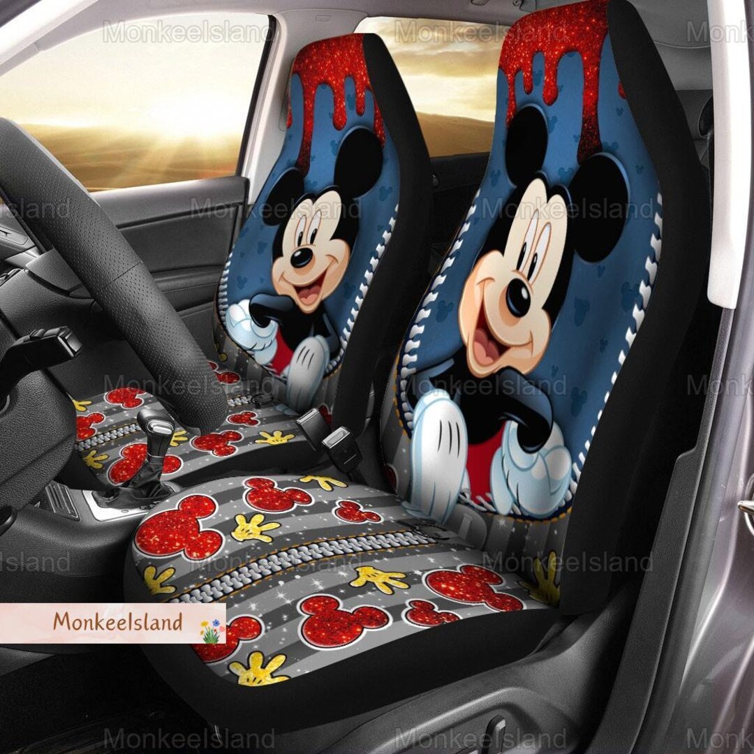 Retro Mickey Mouse Car Seat Cover, Disney Mickey Car Seat Protector