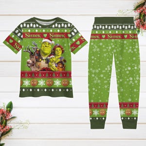 Shrek christmas pajamas sale