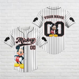 Mickey Mouse Baseball Jersey, Personalized Disney Jersey, Mickey And Co Shirt, Magic Kingdom Shirt, Custom Name Jersey
