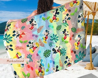 Disney Classic Mickey Beach Towel, Mickey Mouse Bath Towel, Funny Mickey Picnic Towel, Mickey Mouse Pool Towel For Adults