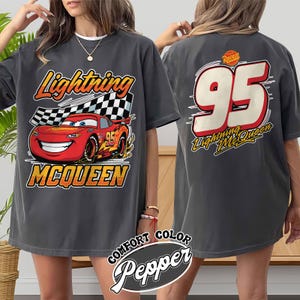Vintage Lightning McQueen Comfort Colors Shirt, Disney Pixar Cars Shirt, Retro McQueen Graphic Tee, Disney Vacation Trip Shirt