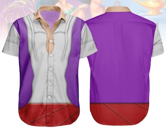 Camisa con botones para disfraz de Príncipe Aladino, disfraz de Halloween para grupo, camisa de cosplay de Príncipe Disney, regalo de Halloween