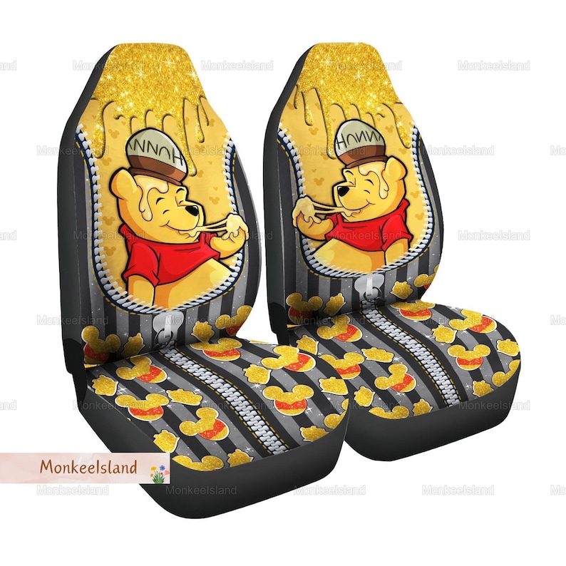Honey Pooh Bear Seat Cover, Winnie The Pooh Carseat Cover, Pooh Bear Car Seat Protector, Pooh Car Decor, Pooh Bear Gift