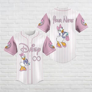 Camiseta de béisbol personalizada de Daisy Duck, camiseta de Disney Besties, camiseta de película de dibujos animados para mujer, camiseta de Magic Kingdom, regalo para ella