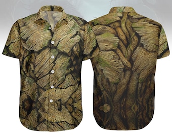 Disney Groot Cosplay Shirt, Guardian Of The Galaxy Button Shirt, I Am Groot Shirt, Disneyland Groot Costume Men Shirt, Disneyland Shirt