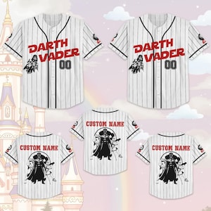 Gepersonaliseerde Darth Vader Baseball Jersey, Star Wars Jersey Shirt, Anakin Skywalker Baseball Shirt, Cadeau voor papa, Disney Baseball Shirt