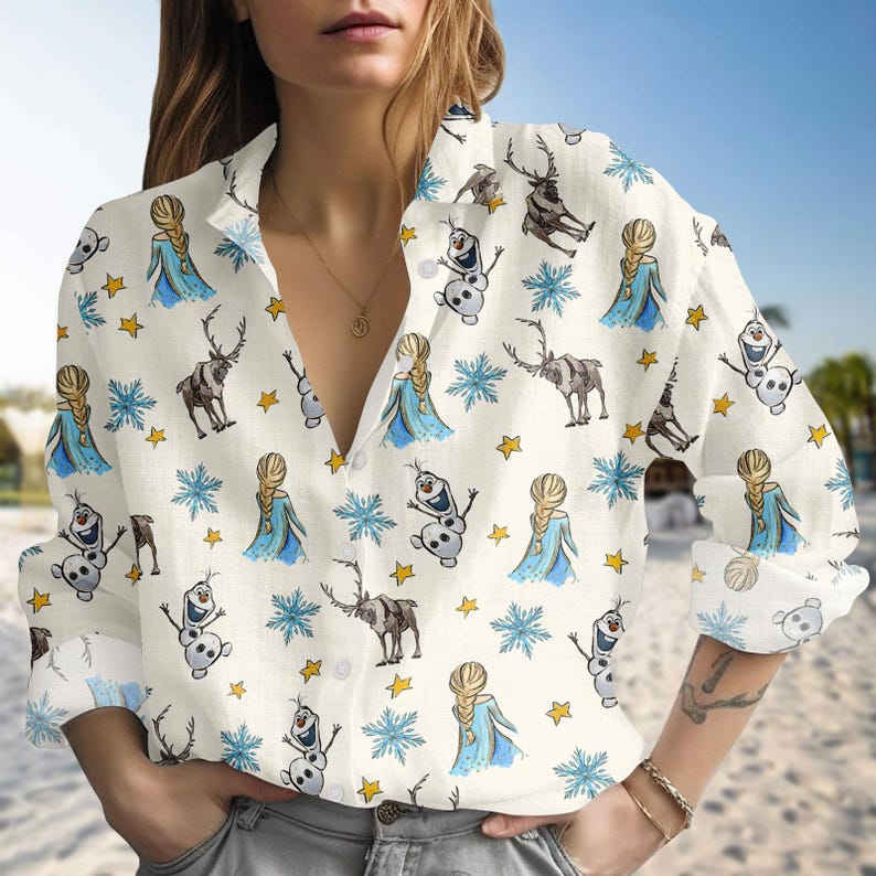 Disney Frozen Blouse Shirt, Princess Elsa Women Shirt, Disney World Shirt For Her, Disneyland Gift, Magic Kingdom Gift