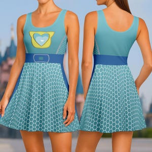 Bitsy Cat Cosplay Skater Dress, Super Kitties Women Dress, Disneyland Summer Dress, Super Kitties Dress For Her, Halloween Gift
