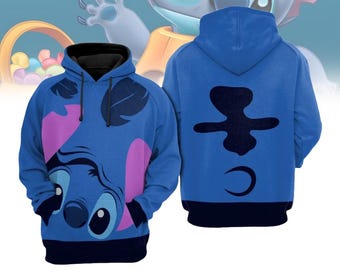 Disney Stitch Hoodie, Funny Stitch 3D Hoodie, Lilo And Stitch Unisex Hoodie, Stitch Hoodie Men, Stitch Lover Gift, Disneyland Shirt