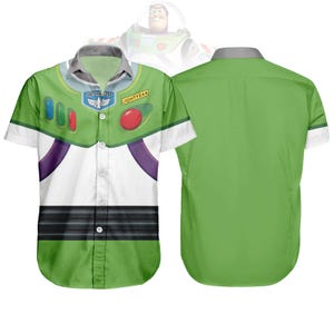 Halloween Buzz Lightyear Cosplay Shirt, Buzz Lightyear Costume Cosplay, Toy Story Movie Hawaiian Shirt, Disney Cartoon Men Shirt