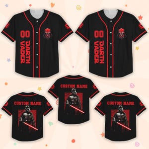 Custom Star Wars Baseball Jersey, Darth Vader Jersey Shirt, Disney Movie Baseball Shirt, Anakin Skywalker Jersey Men, Disneyland Gift