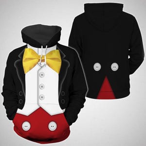 Mickey Mouse Costume Hoodie, Disney Cartoon Cosplay Jogger Pants, Mickey Tuxedo Cosplay Costume, Magic Kingdom Shirt
