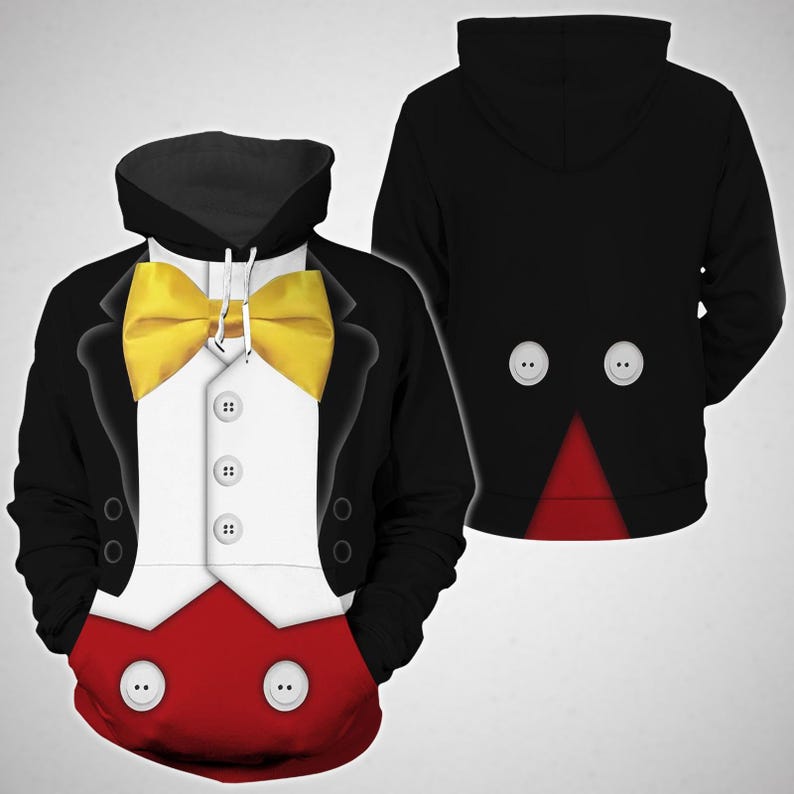 Mickey Mouse Costume Hoodie, Disney Cartoon Cosplay Jogger Pants, Mickey Tuxedo Cosplay Costume, Magic Kingdom Shirt